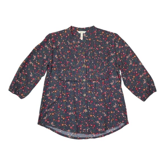 Matilda Jane Womens M Floral Button-Down Tunic Top 100% Rayon - Picture 13 of 13